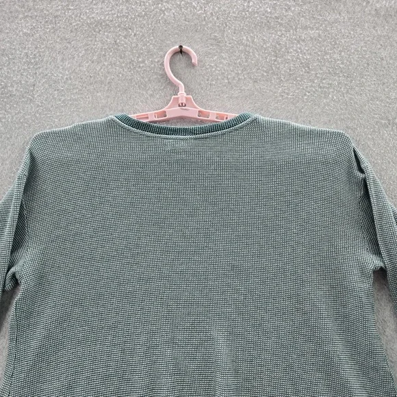 J. Jill Women Blouse XL Green Geometric Crew Neck Pullover Tunic Waffle Knit - Picture 7 of 8